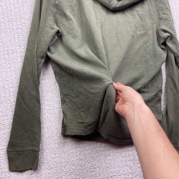 American Eagle Pullover Henley Hooded Long Sleeve Shirt Mens M Military Green - Picture 16 of 16